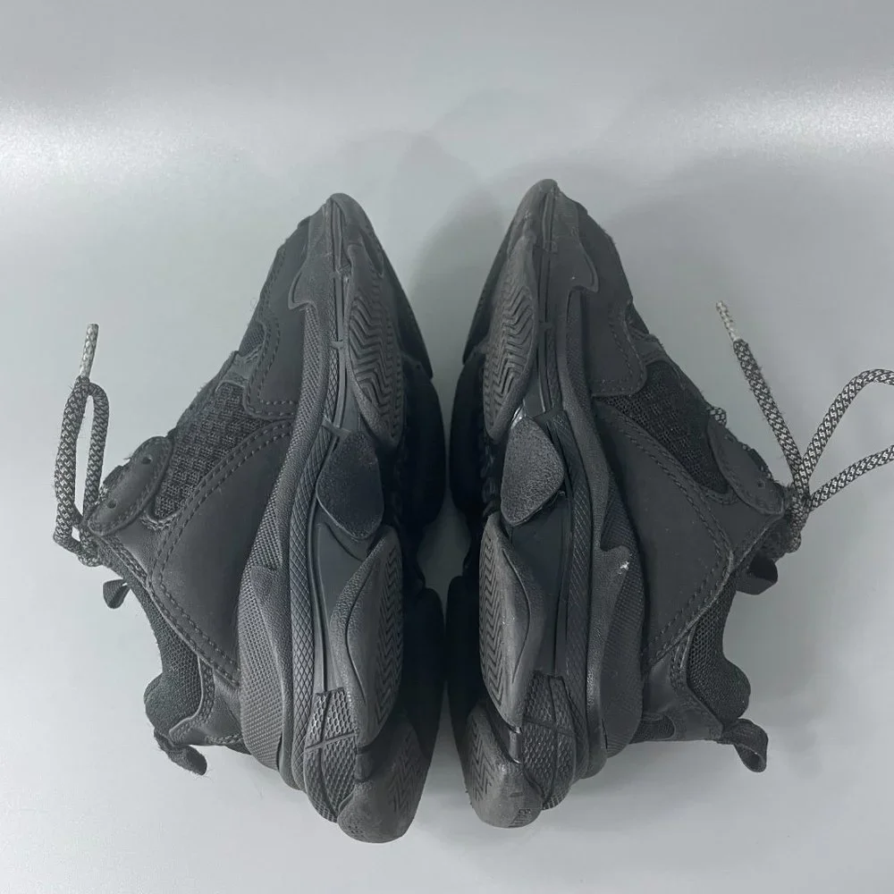Balenciaga Triple S Kid's Black Polyurethane Wedge Trainer Sneakers, 29 - Picture 8 of 14